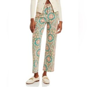 MOTHER The Rambler Zip Ankle Floral Denim Jeans 26